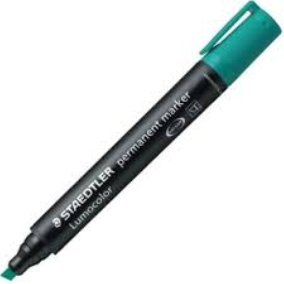 STAEDTLER PERM MARKER CHISEL 350-5 GRN